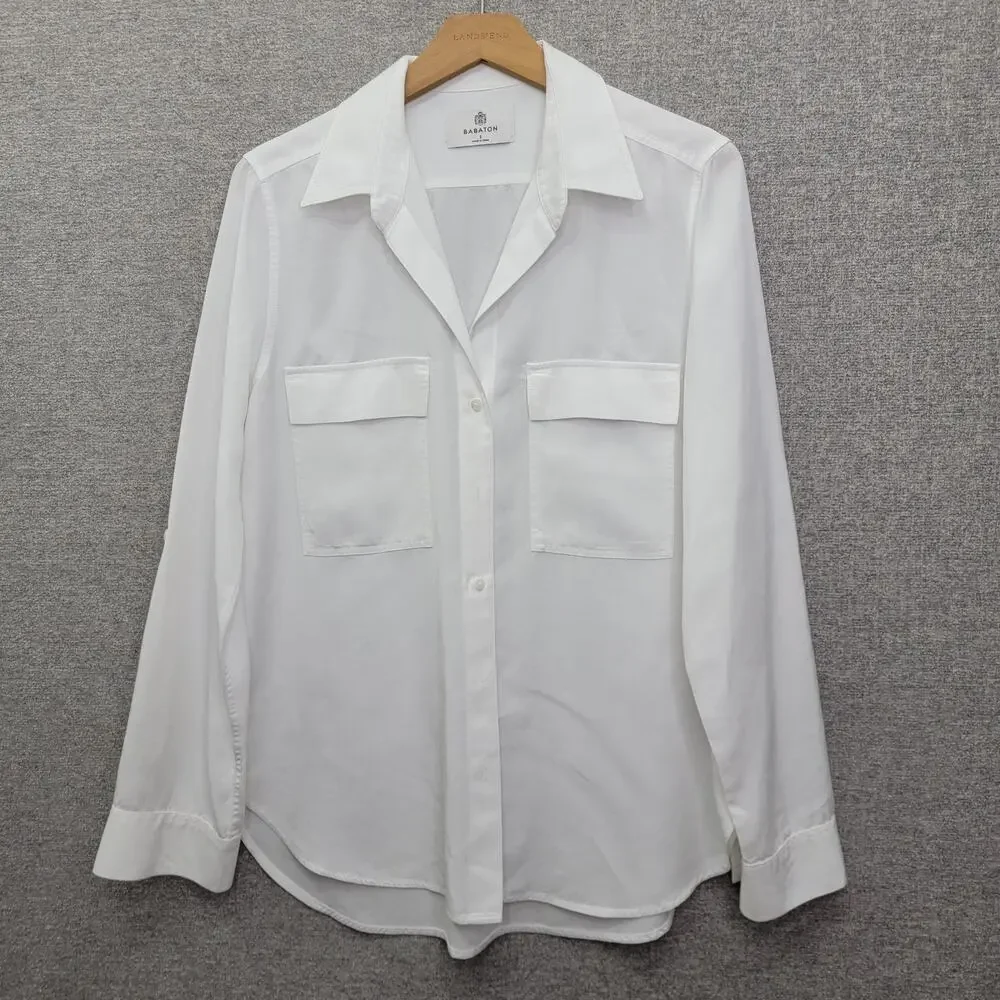 BABATON UTILITY RELAXED SHIRT, WHITE SIZE S - Picture 2 of 9